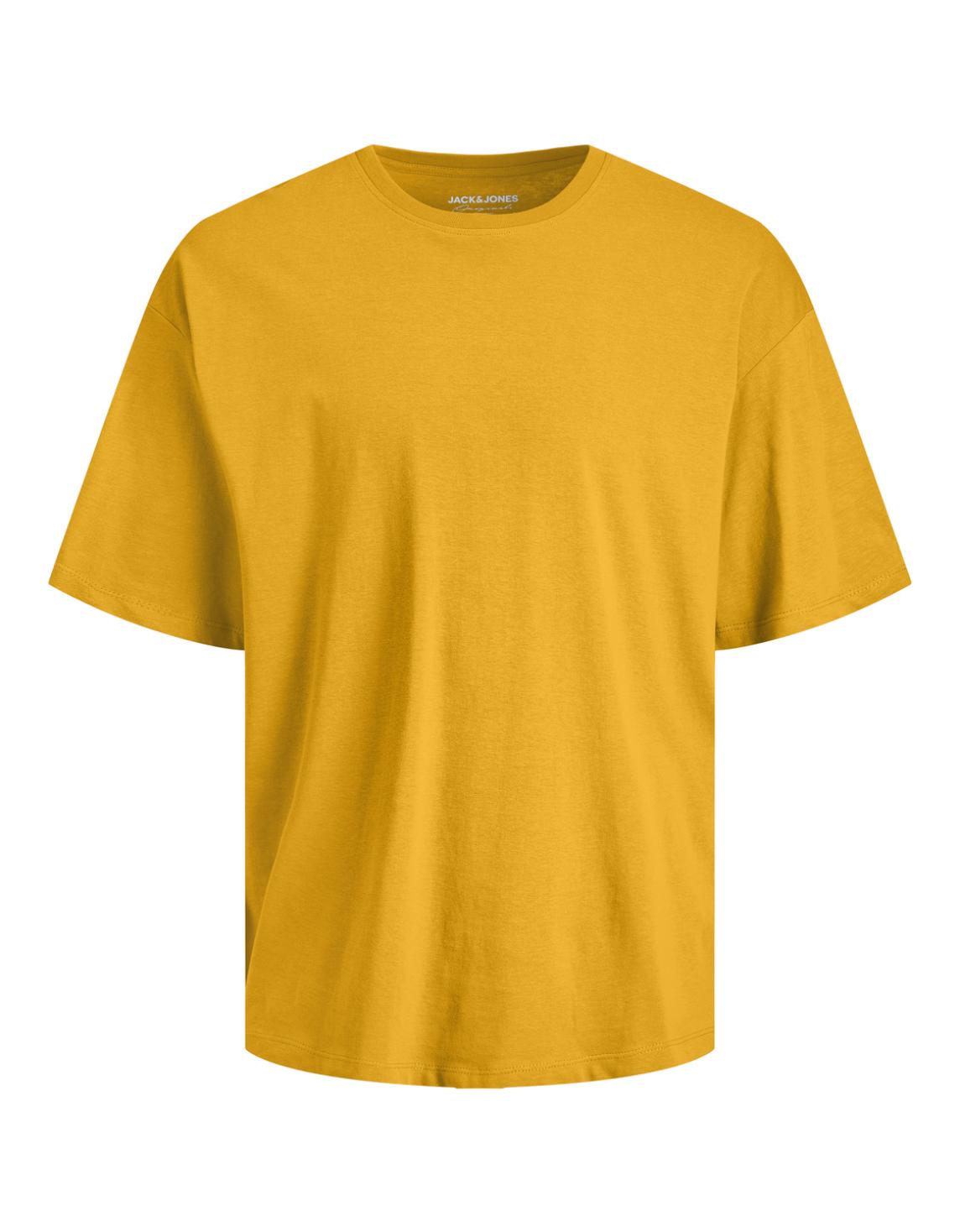 Erkek Bisiklet Yaka Basic Tisört - Brink Sarı