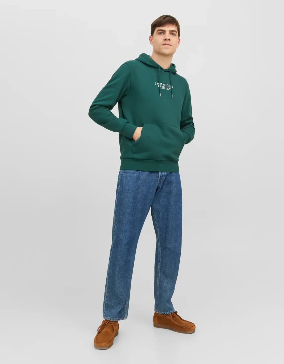 Erkek Kapüşonlu Premium Baskılı Sweatshirt - Bluarchie Turkuaz