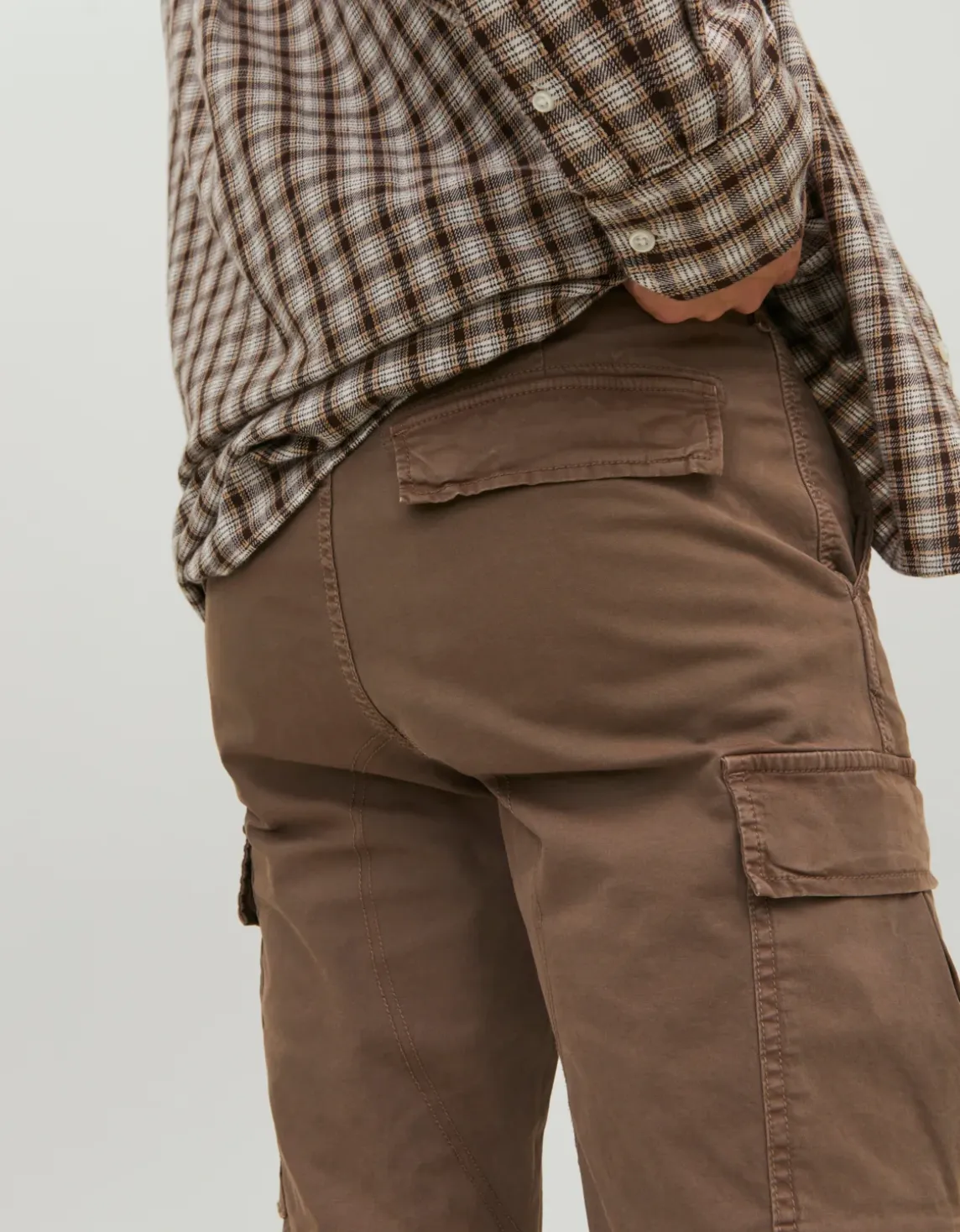 Erkek Yandan Cepli Kargo Pantolon - Tace Kahverengi