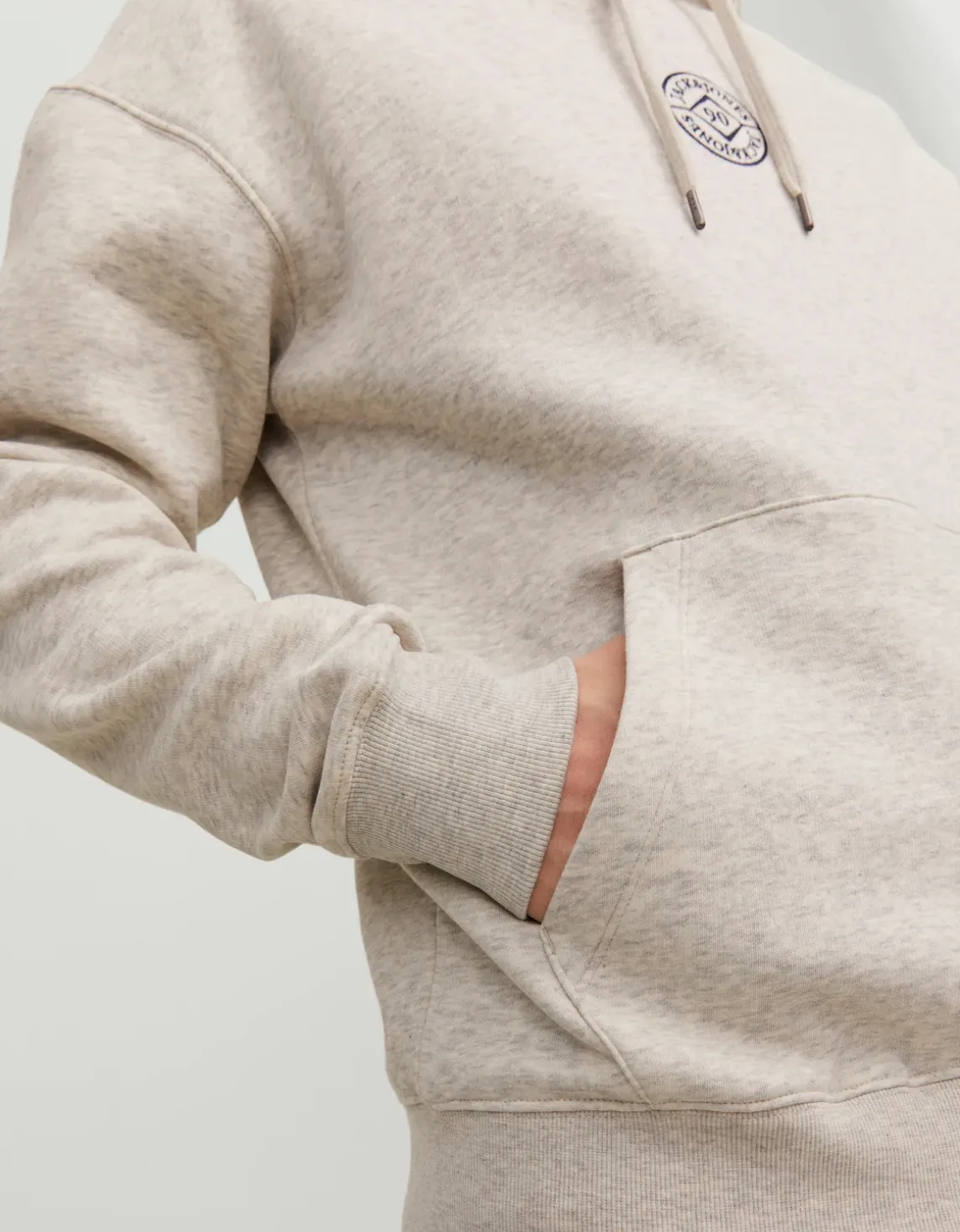 Erkek Pigment Logo Baskılı Sweatshirt - Cosmo Beyaz