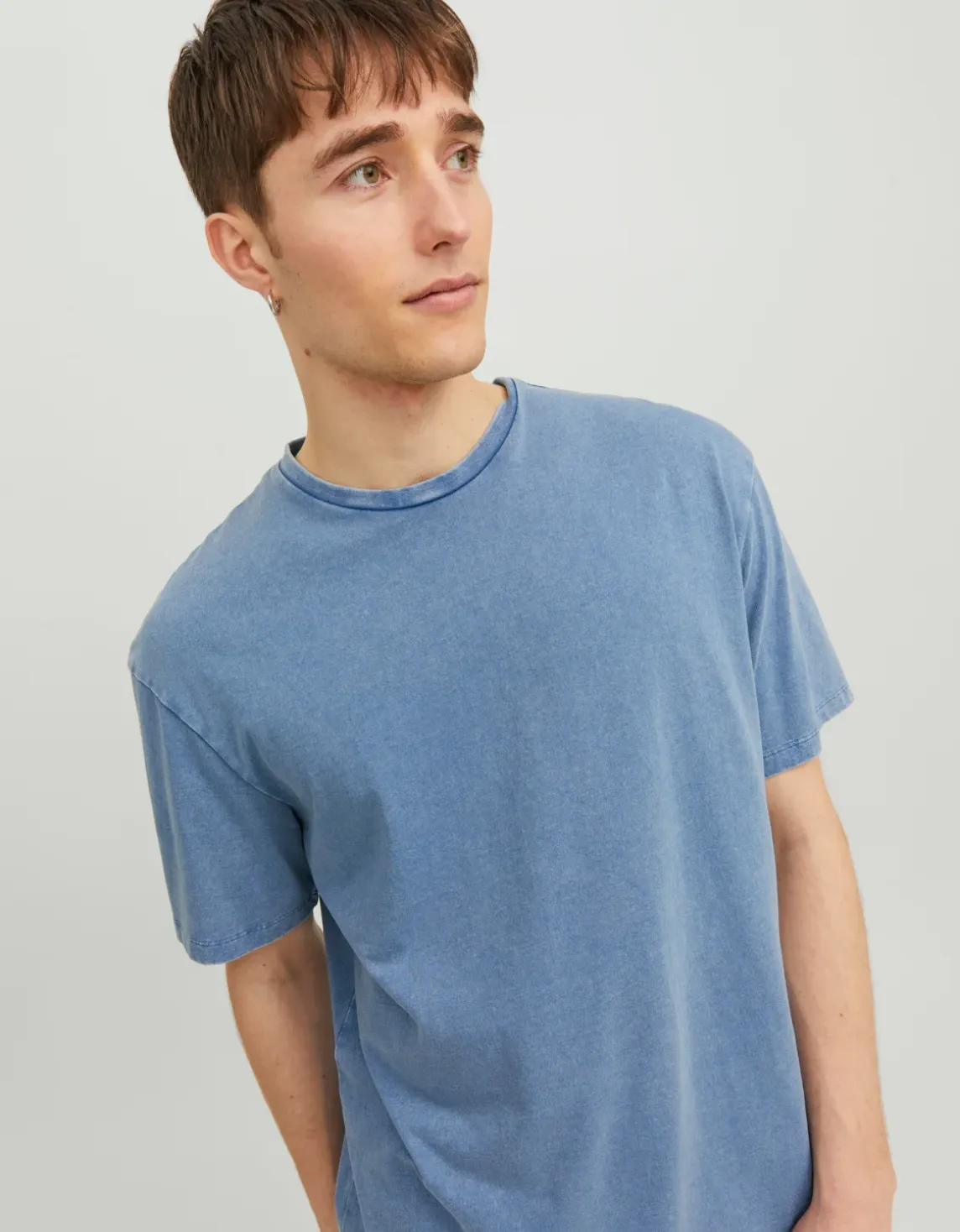Erkek Basic Kısa Kollu Tişört - Drew Mavi