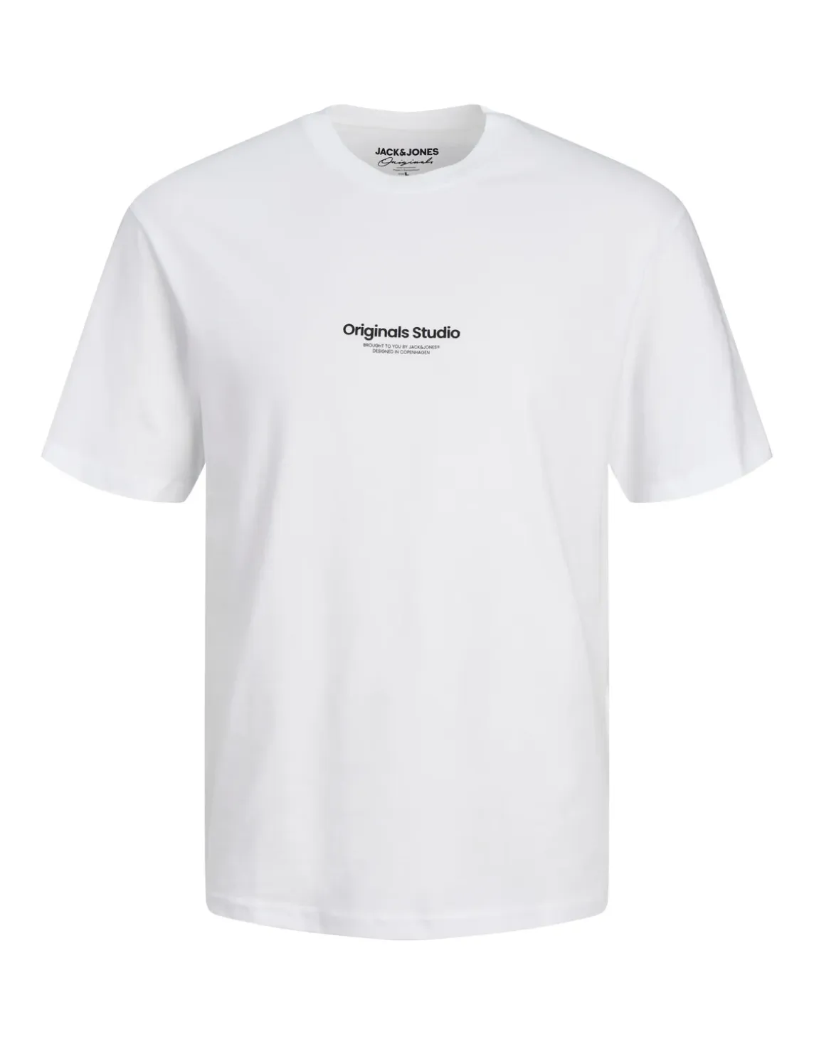 Erkek Kabartma Logo Baskılı Tişört - Vesterbro Beyaz