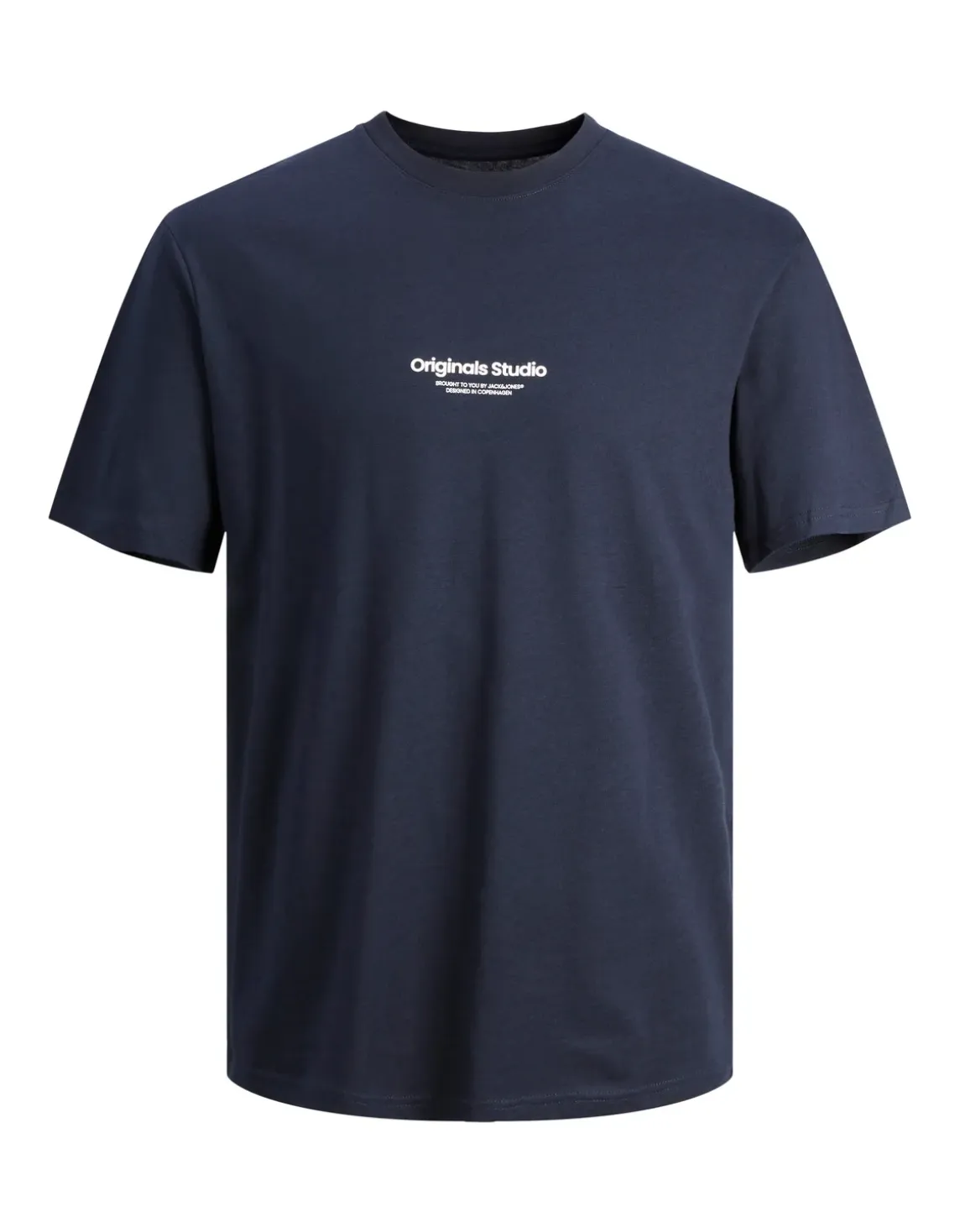 Erkek Kabartma Logo Baskılı Tişört - Vesterbro Mavi