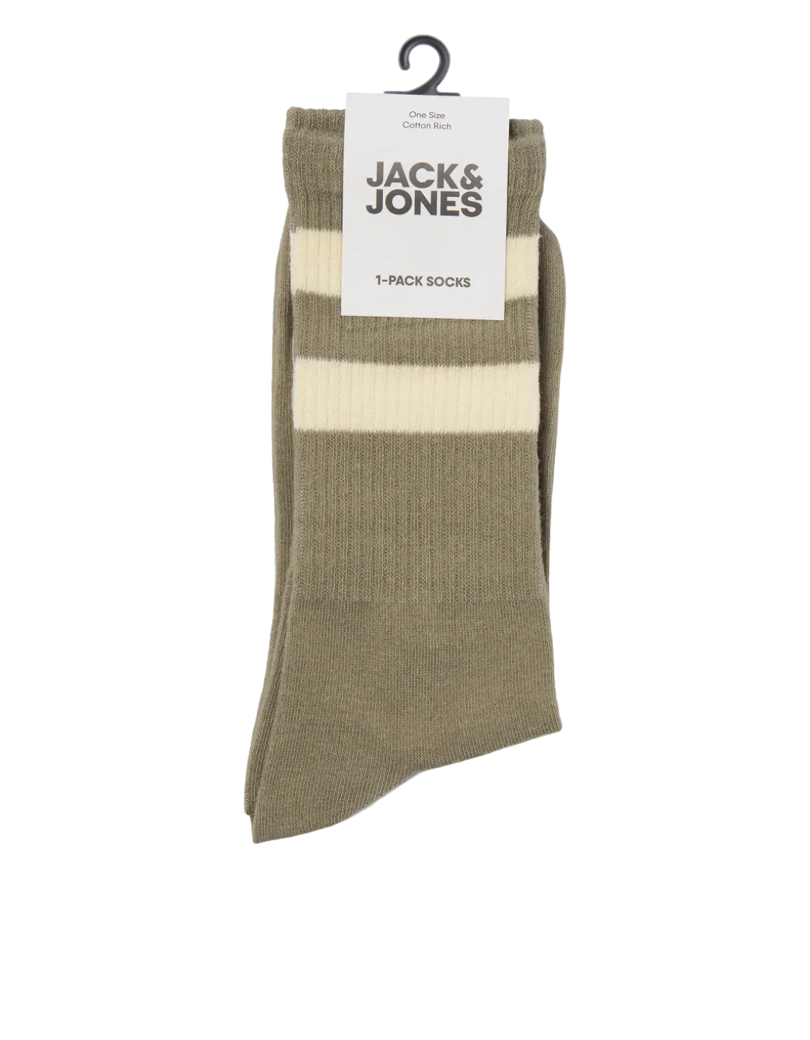 Çizgili Tekli Çorap - Basic Kahverengi