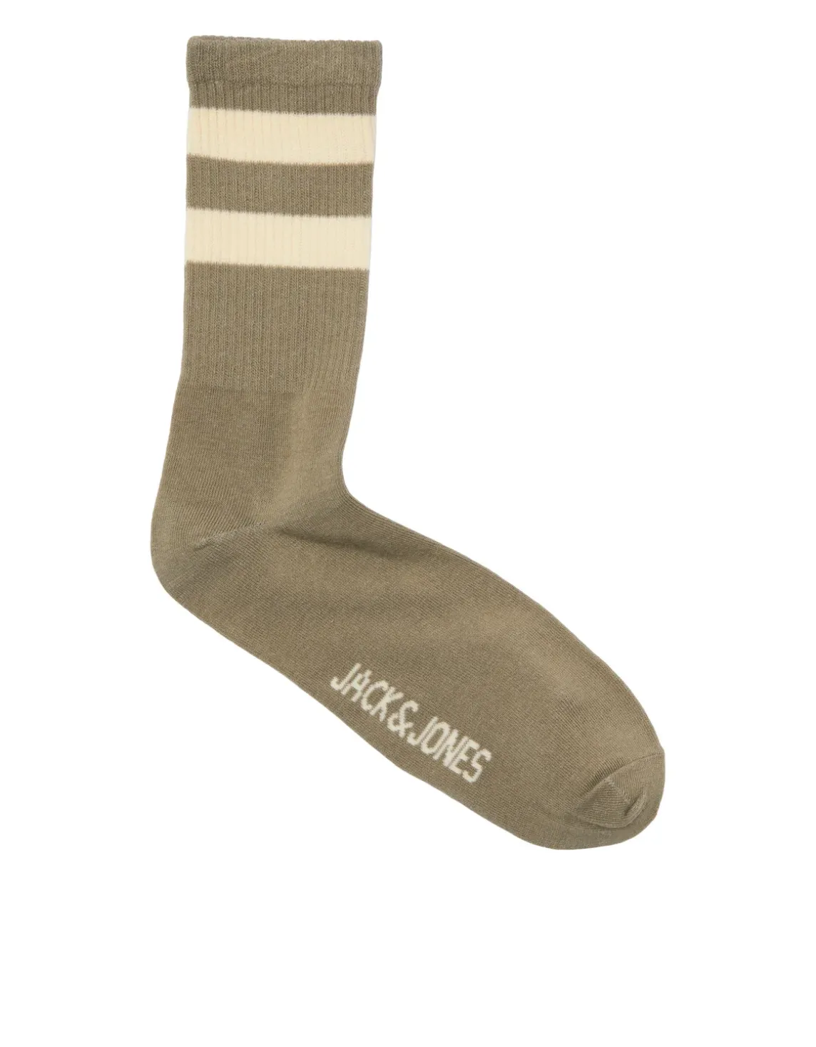Çizgili Tekli Çorap - Basic Kahverengi