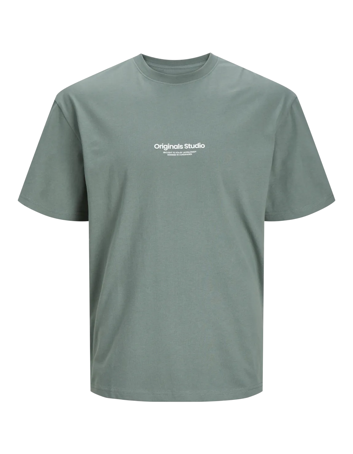 Büyük Beden Göğüs Logo Baskılı Tişört - Vesterbro Yeşil