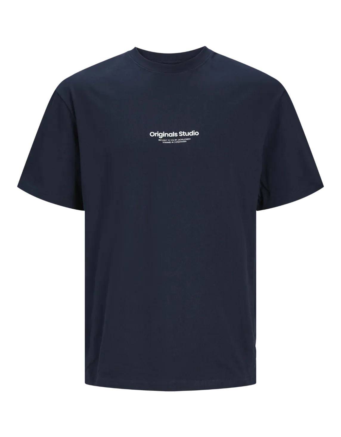 Büyük Beden Göğüs Logo Baskılı Tişört - Vesterbro Mavi