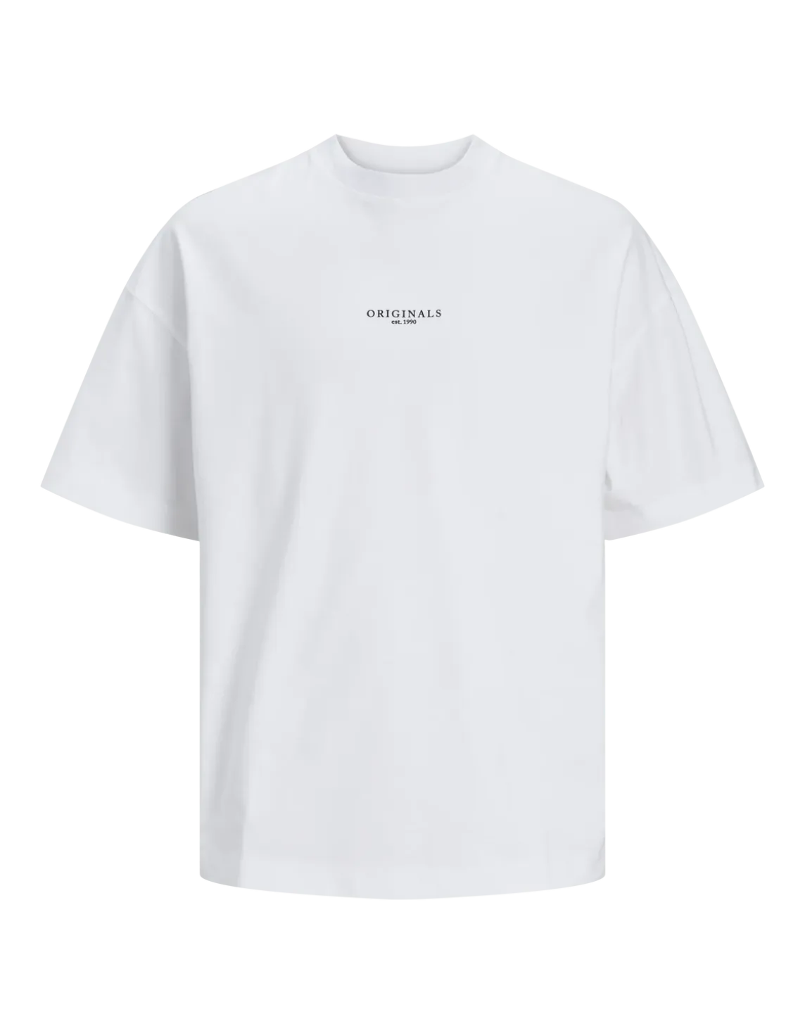 Erkek Göğüs Logo Baskılı Tişört - Santorini Beyaz